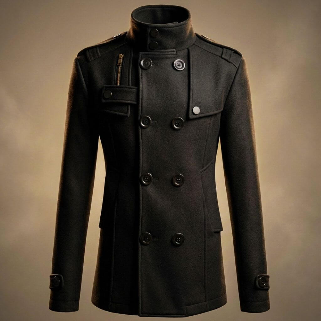 Adrian | Men's Double-Breasted Wool Trench Coat