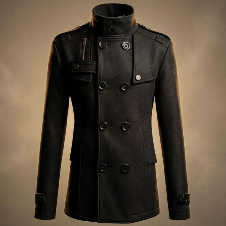 Adrian | Men's Double-Breasted Wool Trench Coat