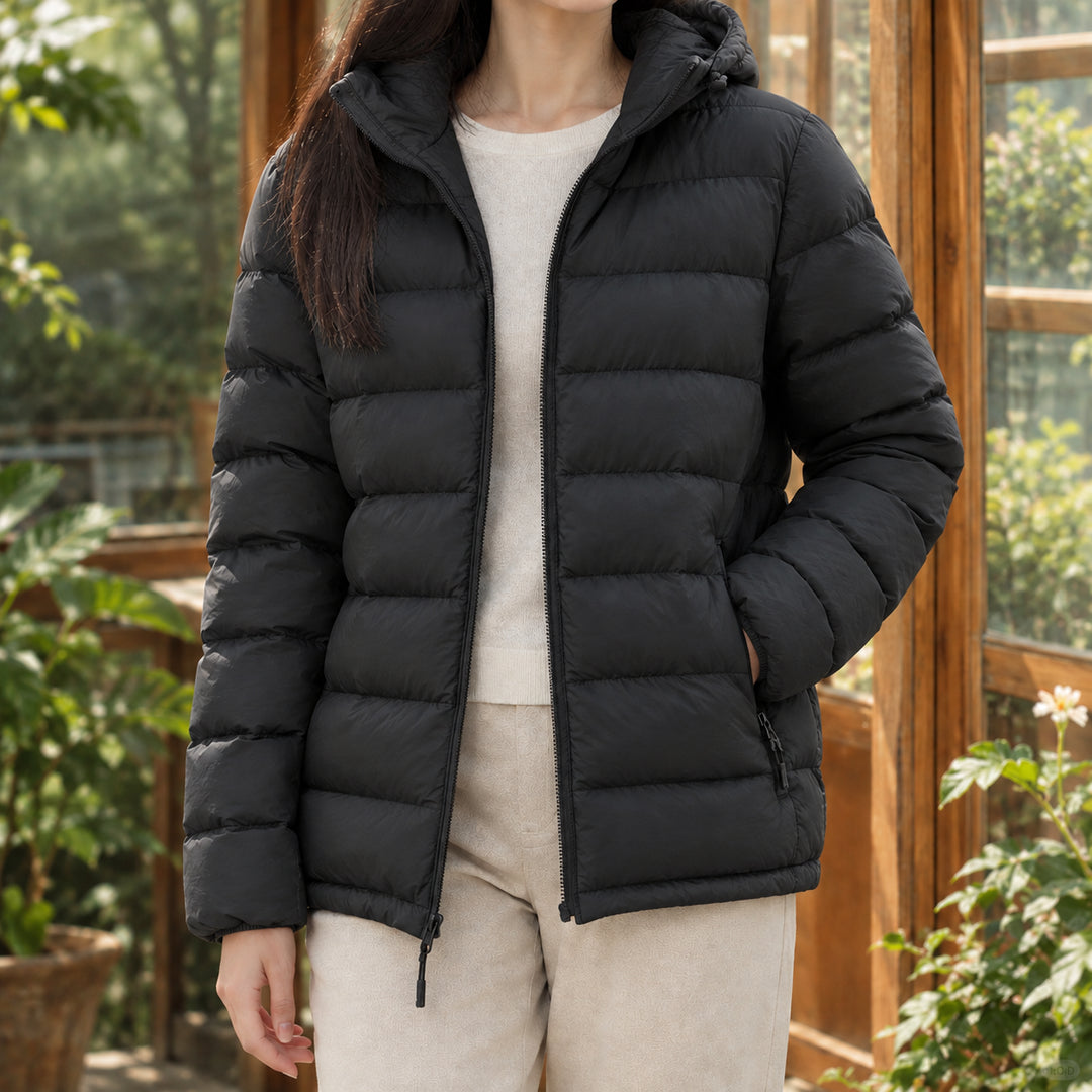 Averreth | Short Hooded Duck Down Puffer Jacket