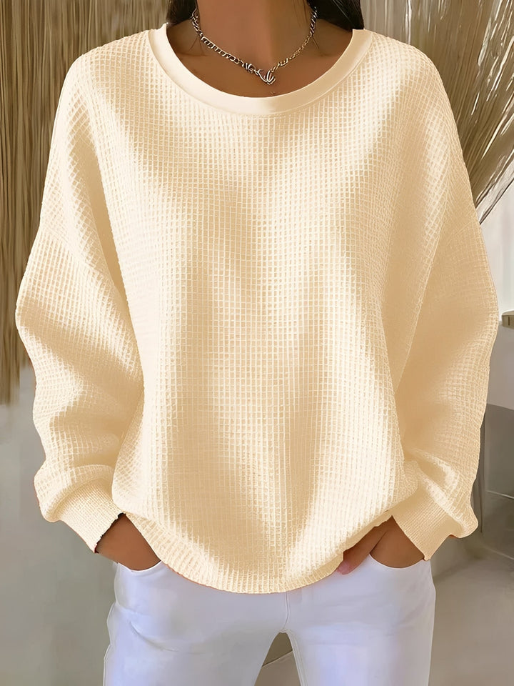 Bellyn | Women's Knit CLASSIC COZY SWEATER — Apricot