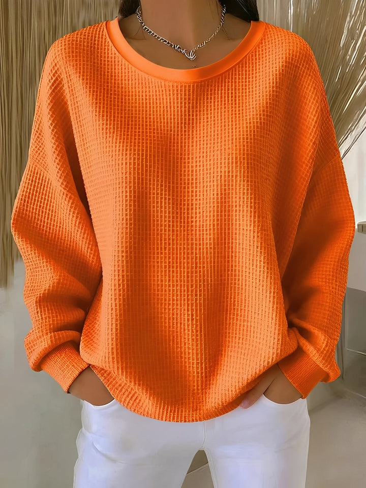 Bellyn | Women's Knit CLASSIC COZY SWEATER — Orange