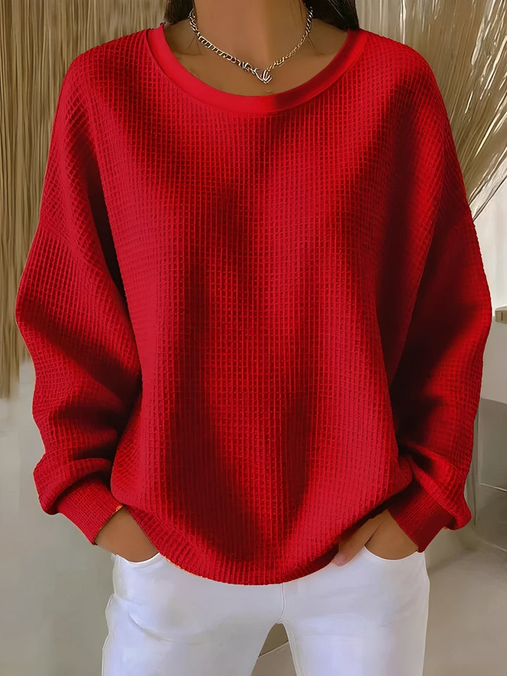 Bellyn | Women's Knit CLASSIC COZY SWEATER — Red