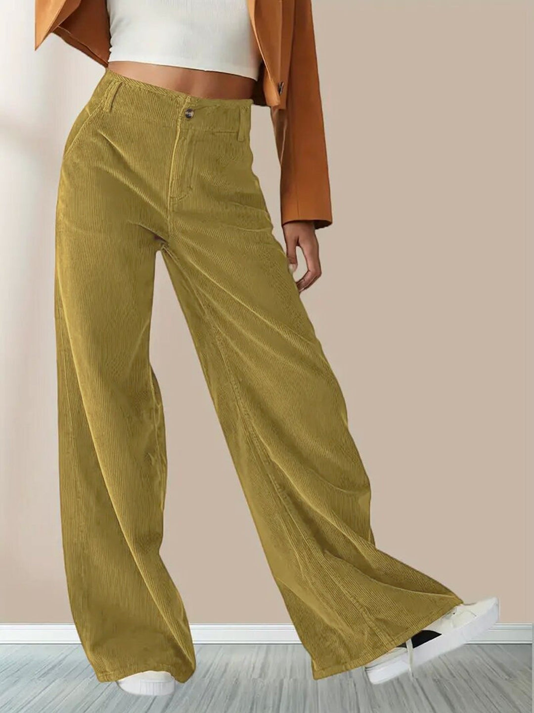 Bexleyolde | Women's Relaxed Wide-Leg Corduroy Pants — 2