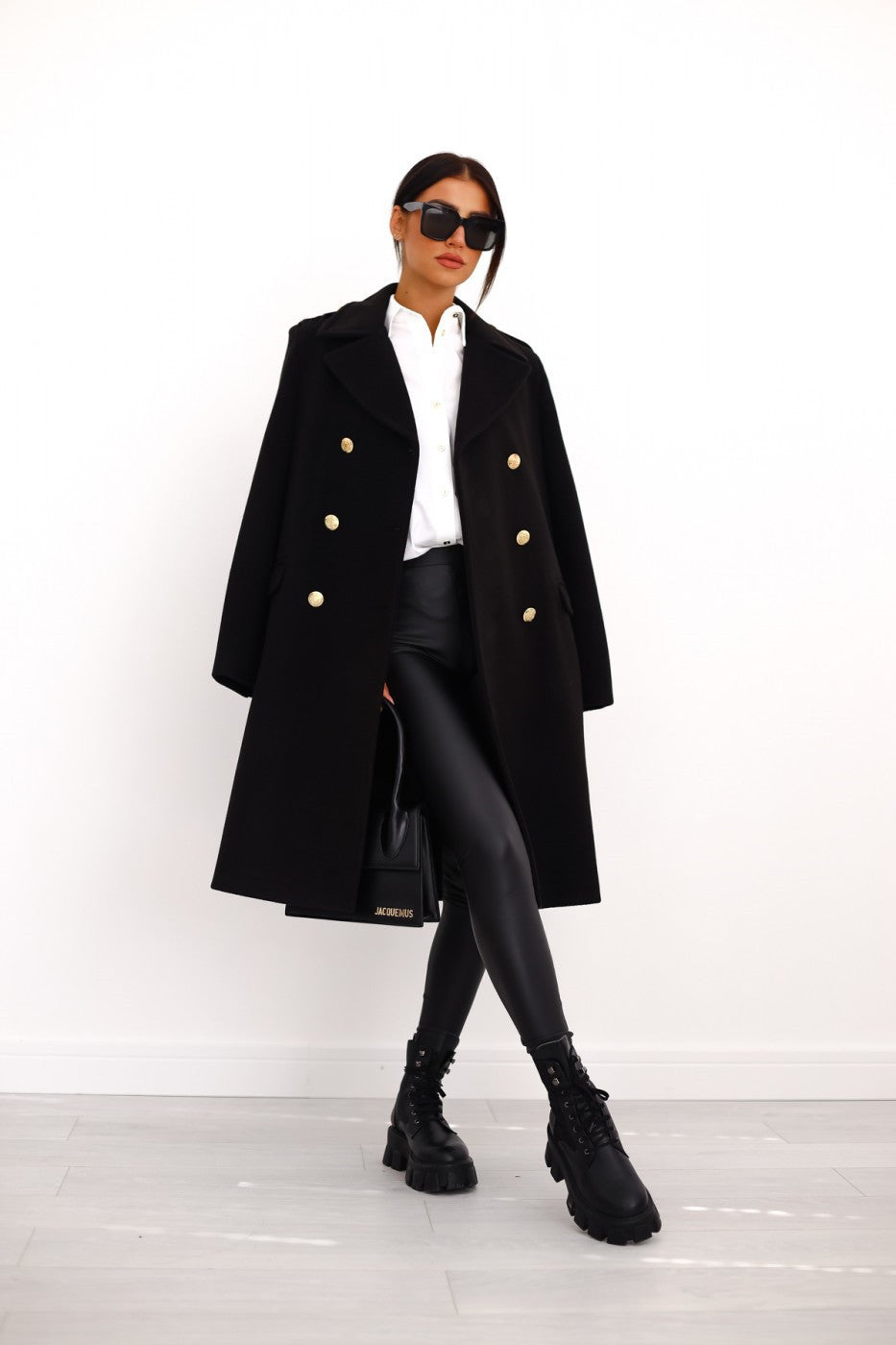 Bexleysia | Casual Stretch Double-Breasted Long Coat For Tops