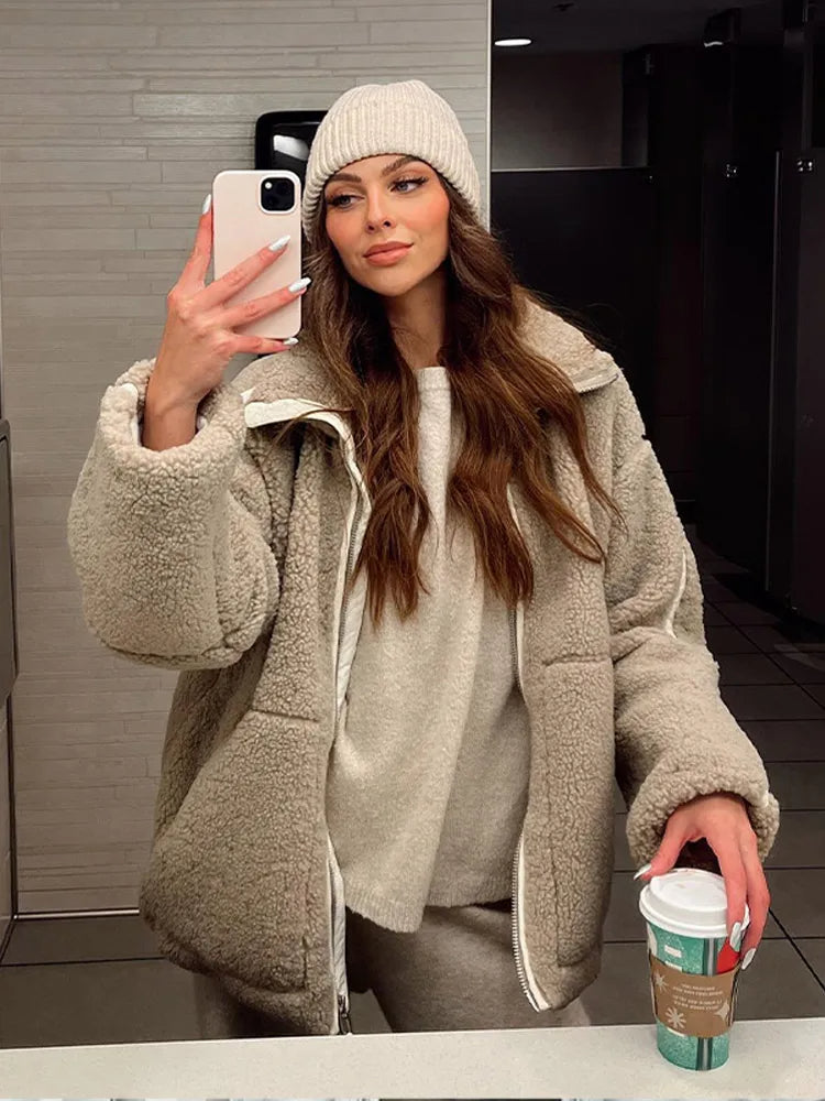 Brieen | Women's Sherpa Teddy Jacket