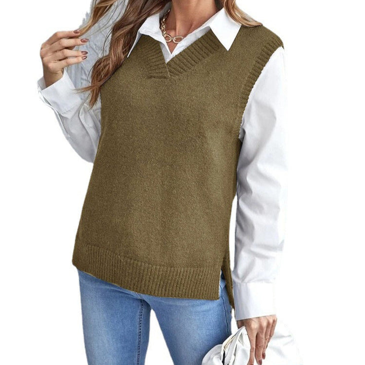Brimora | V-Neck Sleeveless Knit Sweater