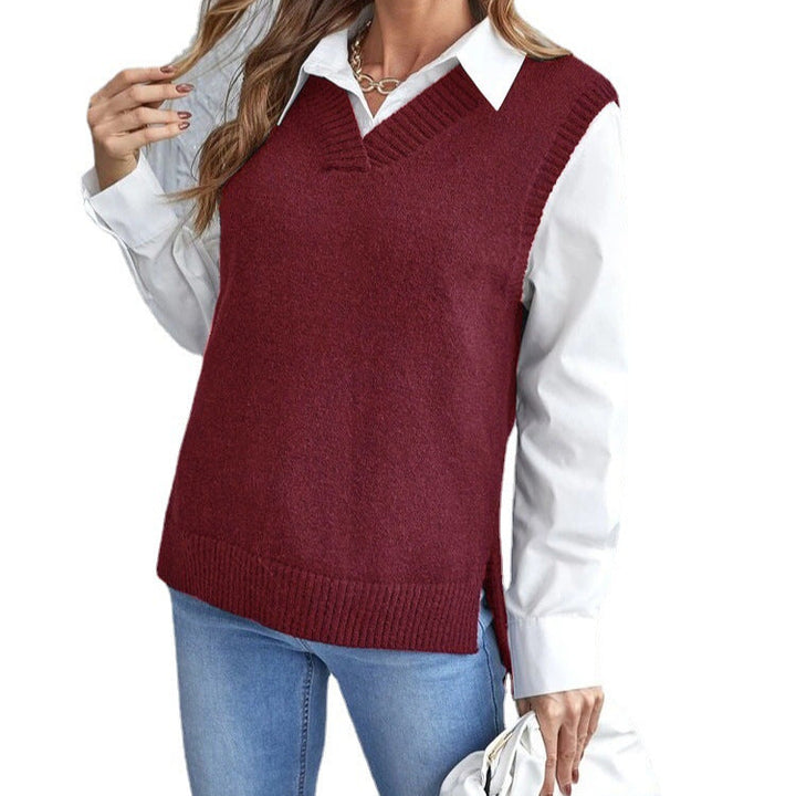 Brimora | V-Neck Sleeveless Knit Sweater