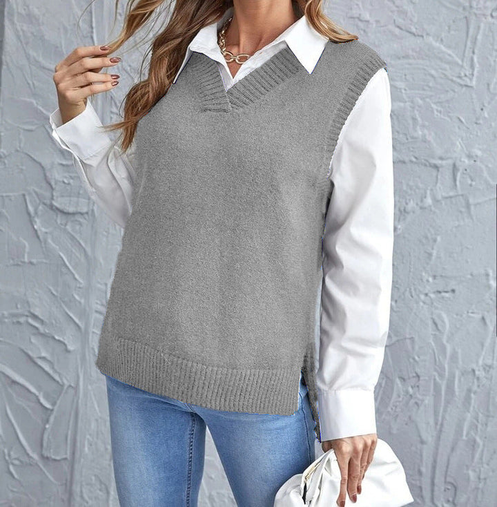 Brimora | V-Neck Sleeveless Knit Sweater