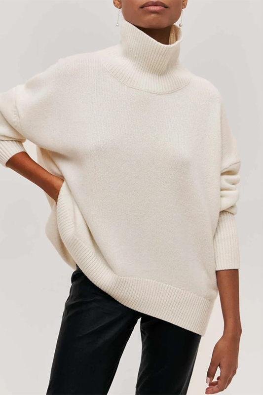 Caulara | Women's Knit Oversized Turtleneck Sweater