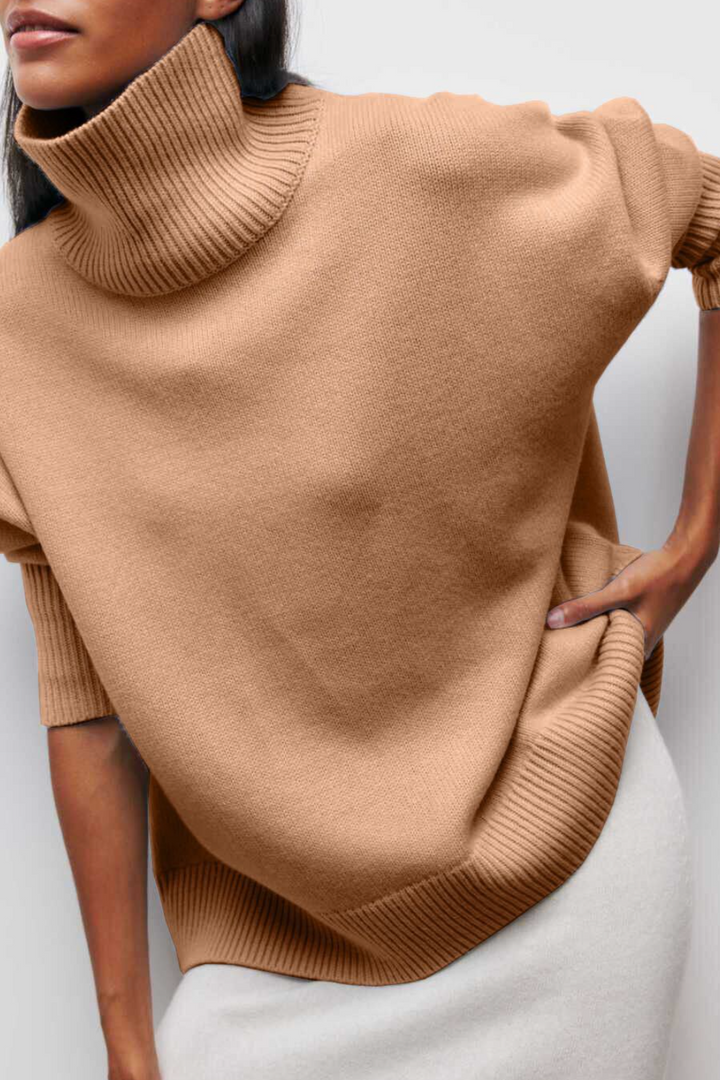 Caulara | Women's Knit Oversized Turtleneck Sweater