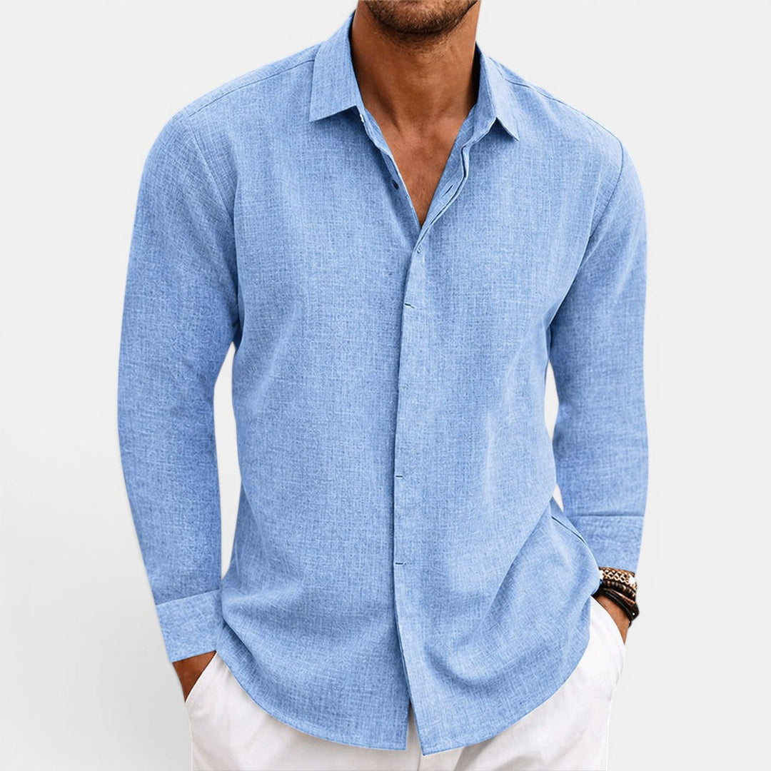 Cameron | Men's Linen Button-Up Casual Shirt