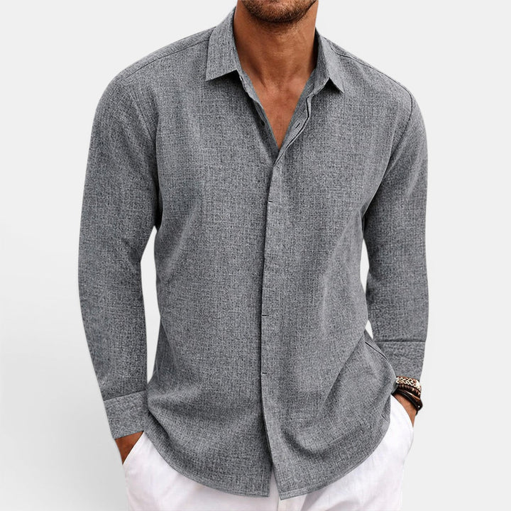 Cecilia | Women's Button-Up Casual Men’s Linen Breathable Shirt — 1