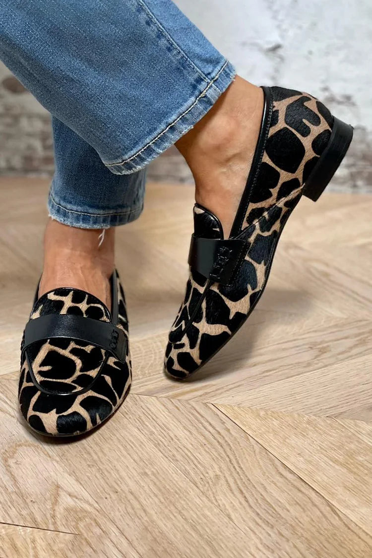 Ciraina | Women's Orthopedic Comfort Slip-On ANIMAL PRINT LOAFER WITH ELEGANT DETAIL — 2