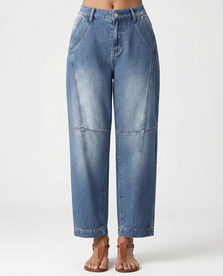 Constantia | Women's High-Waist Wide-Leg Straight-Leg Jeans with Mid Waist — 1