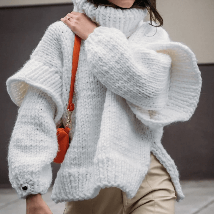 Coradora | Women's Knit Oversized Turtleneck Sweater