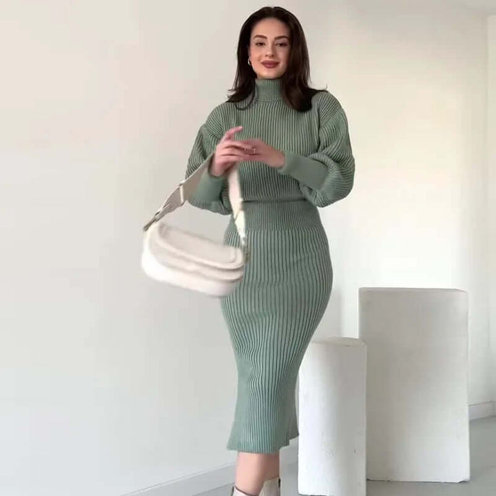 Coraelle | Women's Ribbed Sweater Dress &