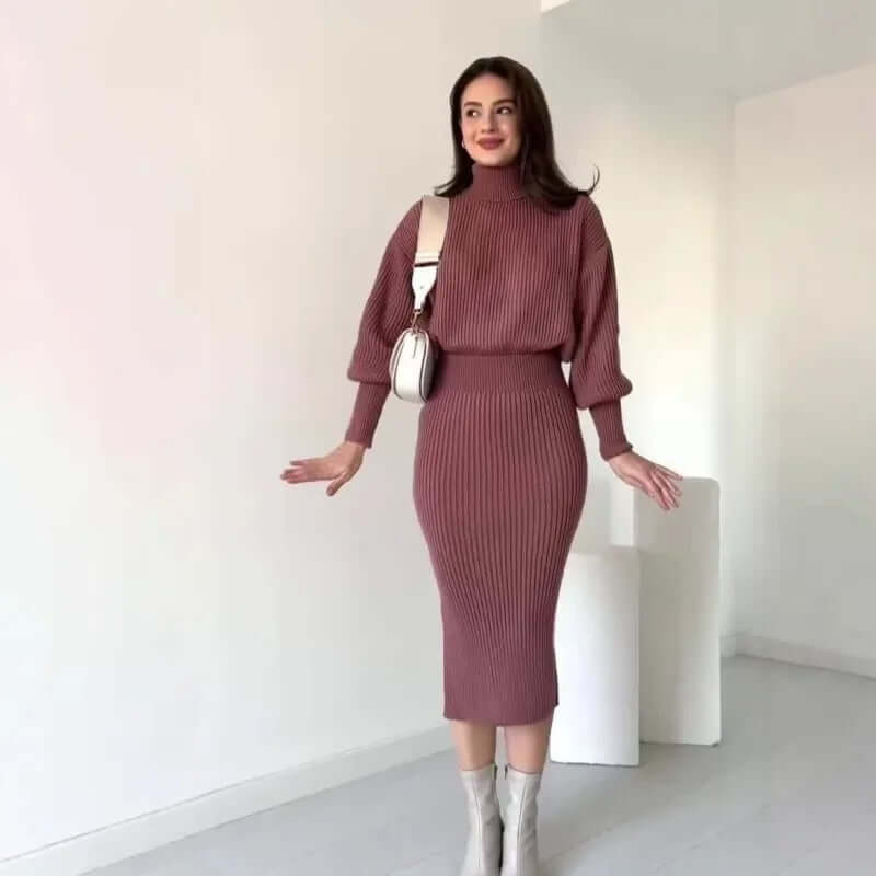 Coraelle | Women's Ribbed Sweater Dress &