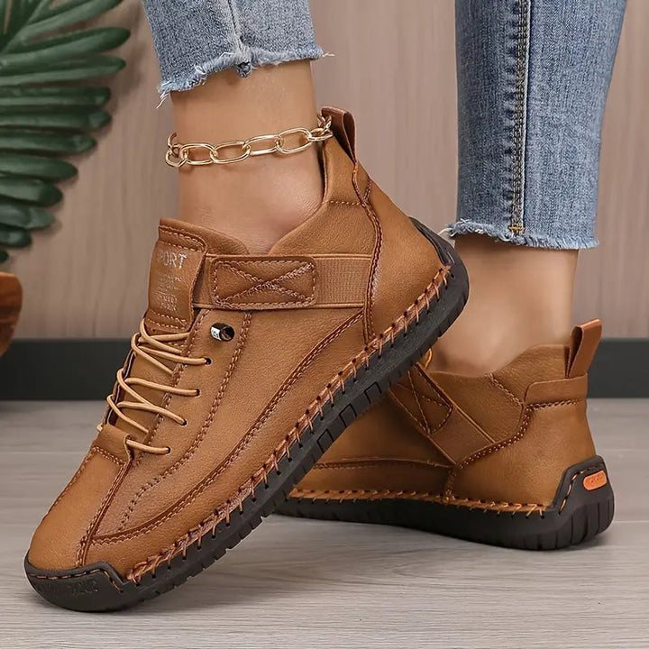 Cordelia | Women's Comfortable Casual Comfort-Support Sneakers — Brown