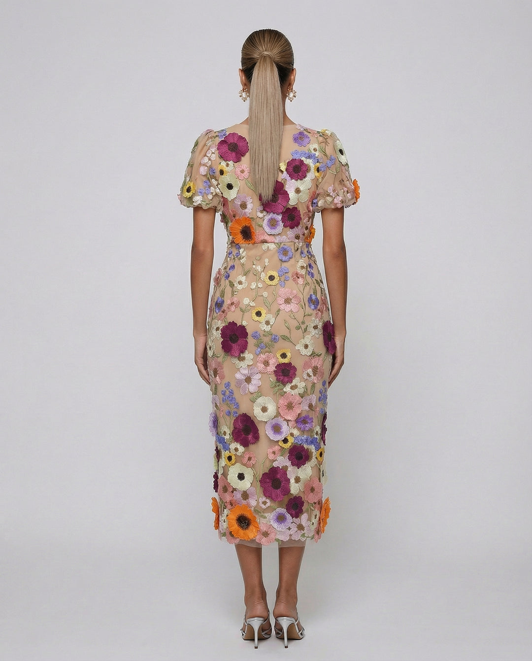 Dahlwynn | V Neck Floral Wedding Guest Dress