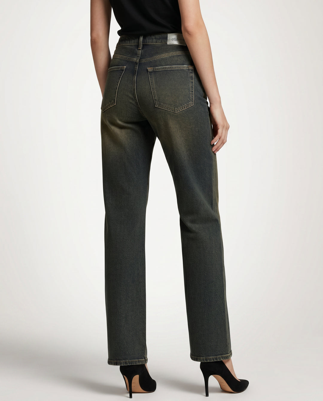 Daphnia | Women's High-Waist Wide-Leg Straight-Leg Jeans with High Waist — 2