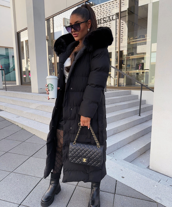 Demetria | Women's Casual Stretch puff Coat winter for – Belted Tops — 1