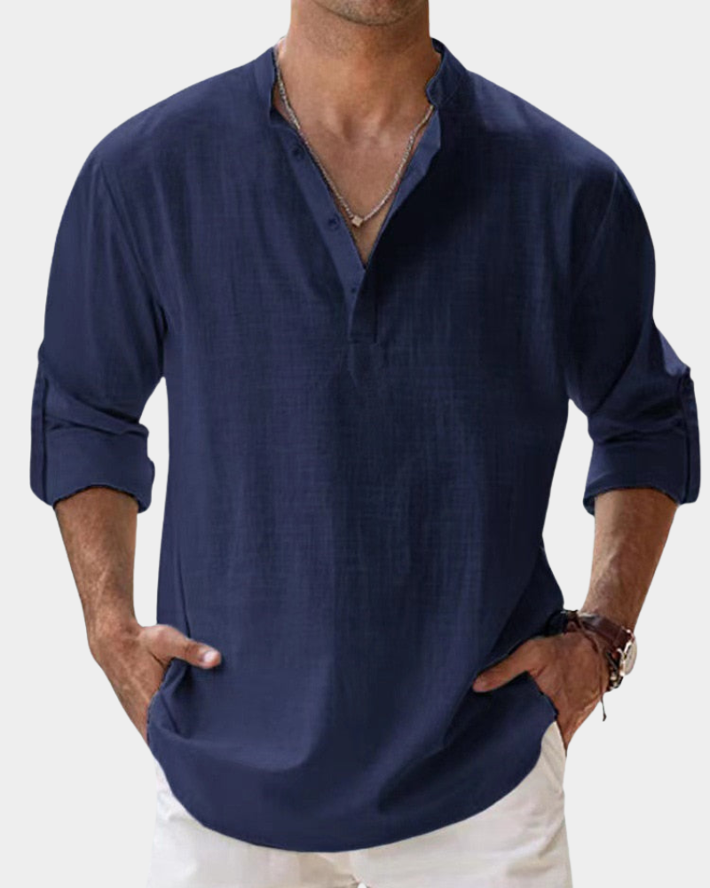Damian | Men's Cozy Casual Long-Sleeve Shirt