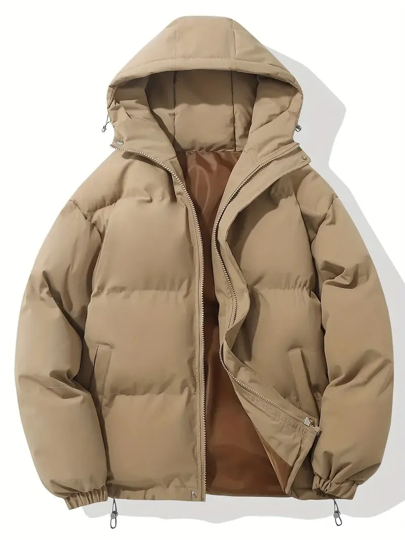 Doriisse | Oversized Drawstring Hood Quilted Puffer Jacket