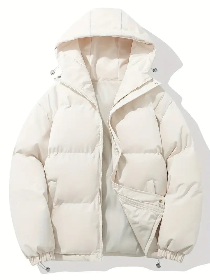 Doriisse | Oversized Drawstring Hood Quilted Puffer Jacket