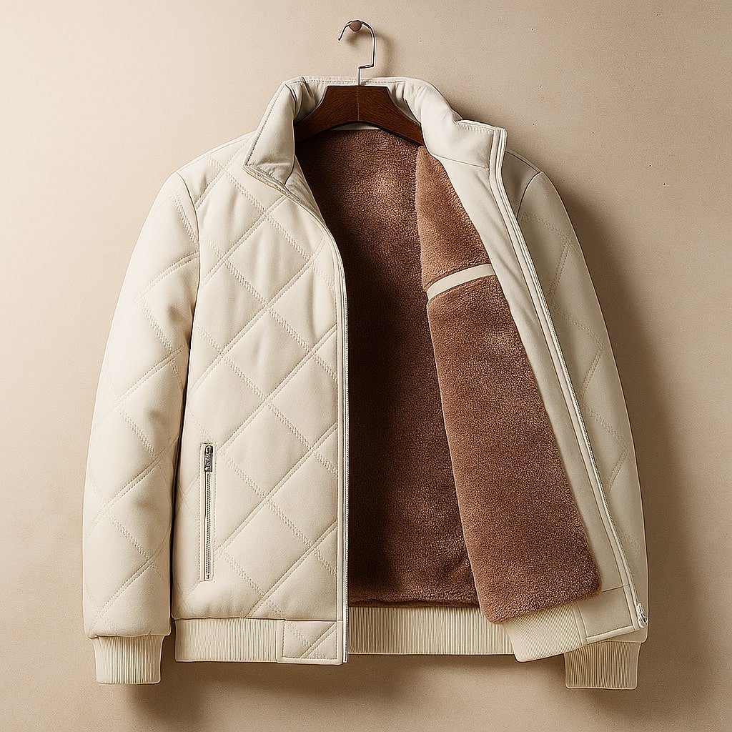Eloreth | Women's Stand Collar Quilted Bomber Jacket
