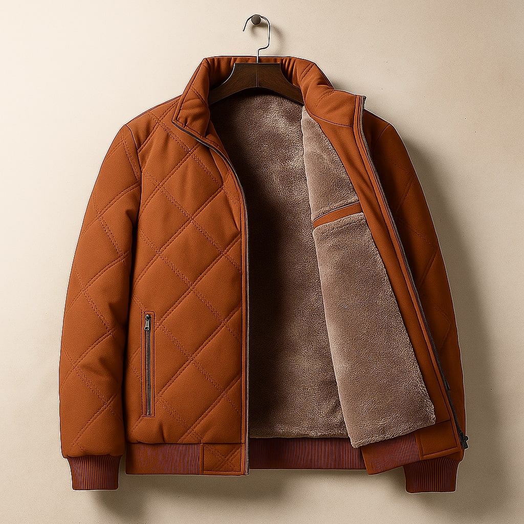 Eloreth | Women's Stand Collar Quilted Bomber Jacket