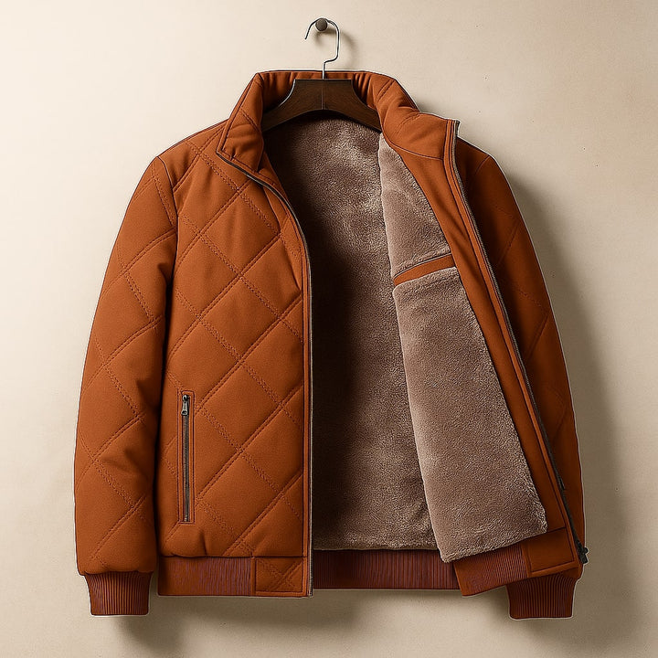 Eloreth | Women's Stand Collar Quilted Bomber Jacket