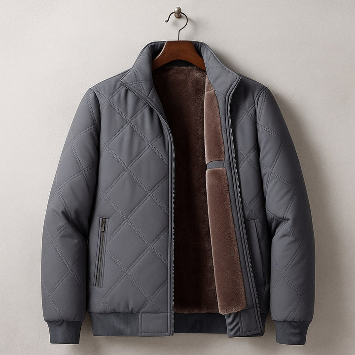 Eloreth | Women's Stand Collar Quilted Bomber Jacket