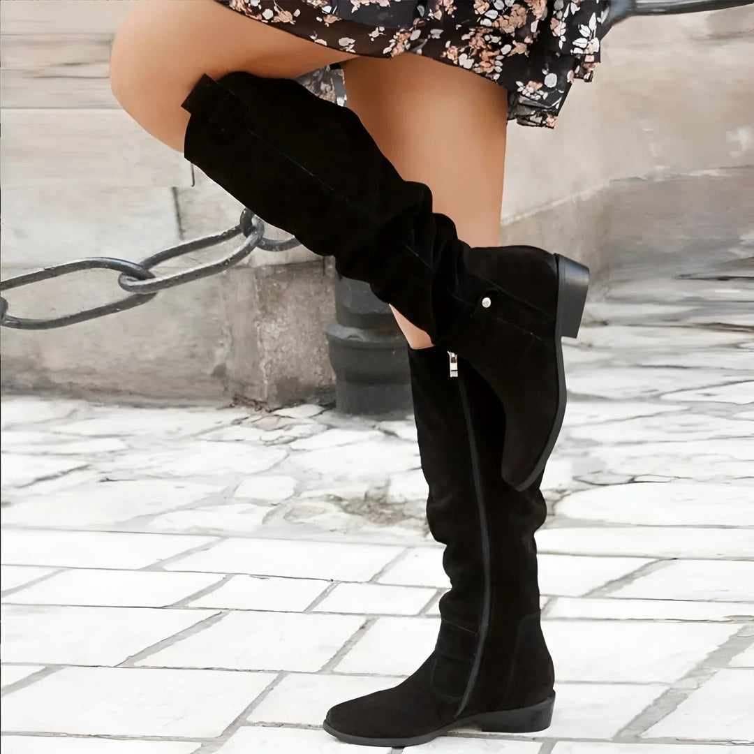 Emelineessa | Block Heel Western Boots