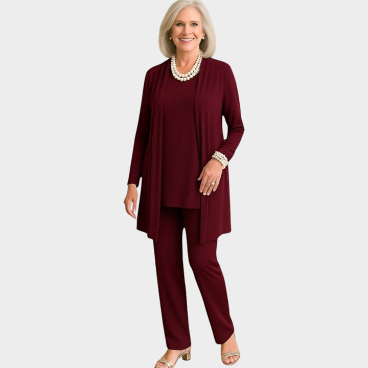 Emervanne | Women's Matching Suit Soft Knit Three Piece Set — 1