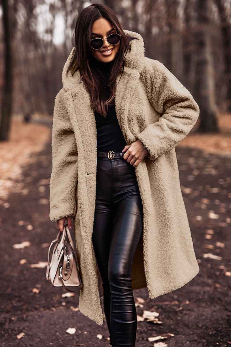 Esmeanne | Oversized Hooded Longline Teddy Coat