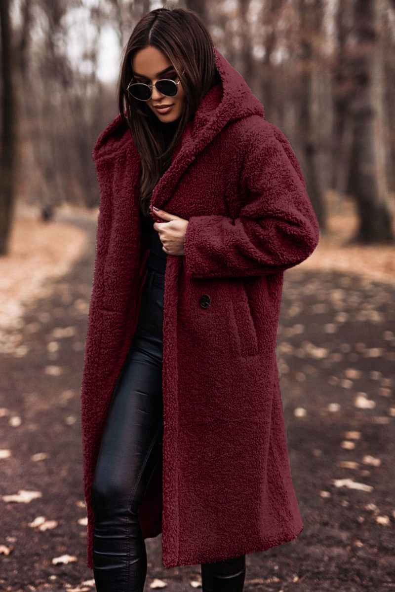 Esmeanne | Oversized Hooded Longline Teddy Coat