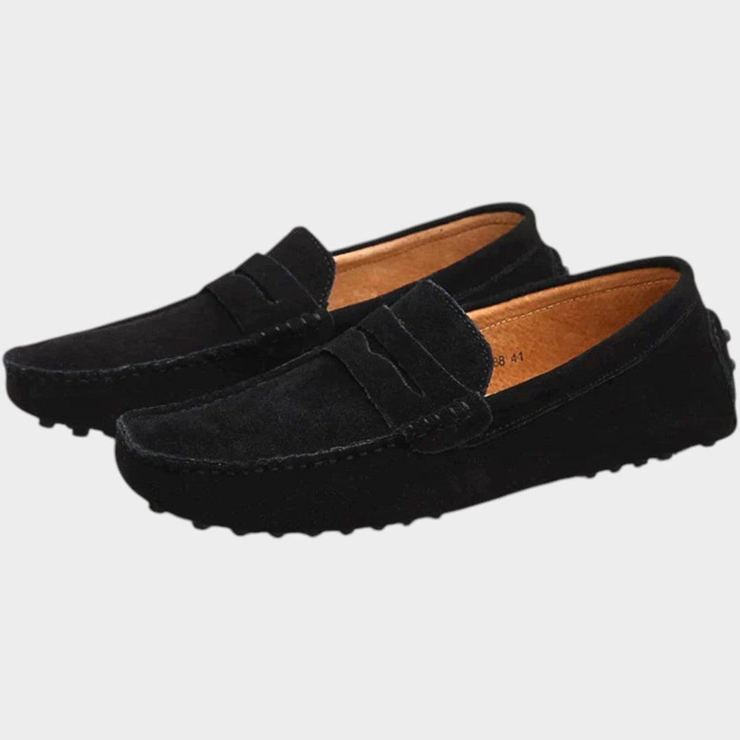 Esmestine | Women's Orthopedic Comfort Suede Penny Loafers Slip-On Design — 2