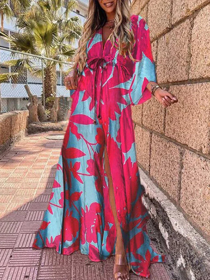 Faeelle | V-Neck Long Sleeve Wedding Guest Dress