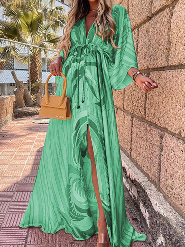 Faeelle | V-Neck Long Sleeve Wedding Guest Dress