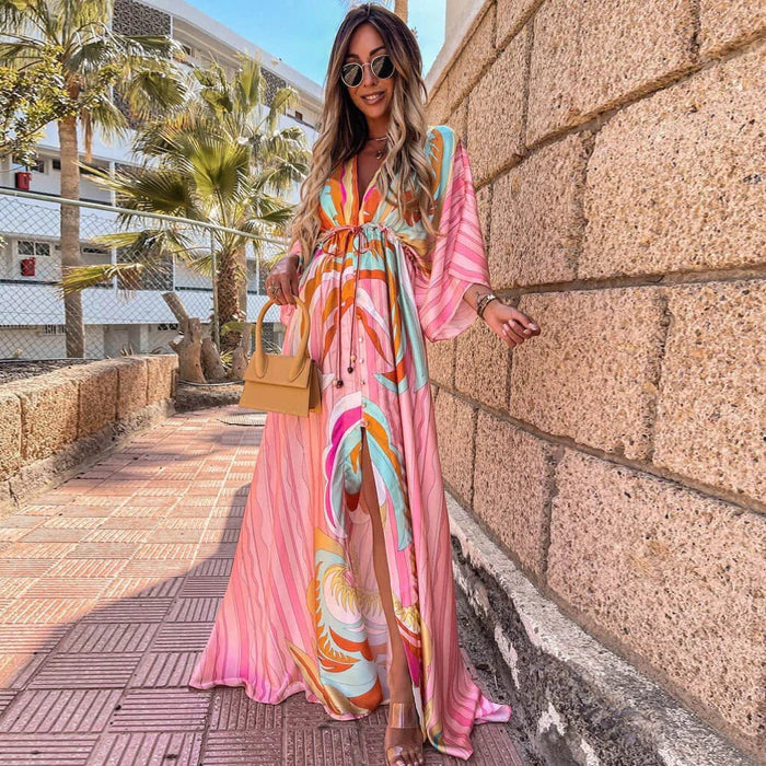 Faeelle | V-Neck Long Sleeve Wedding Guest Dress