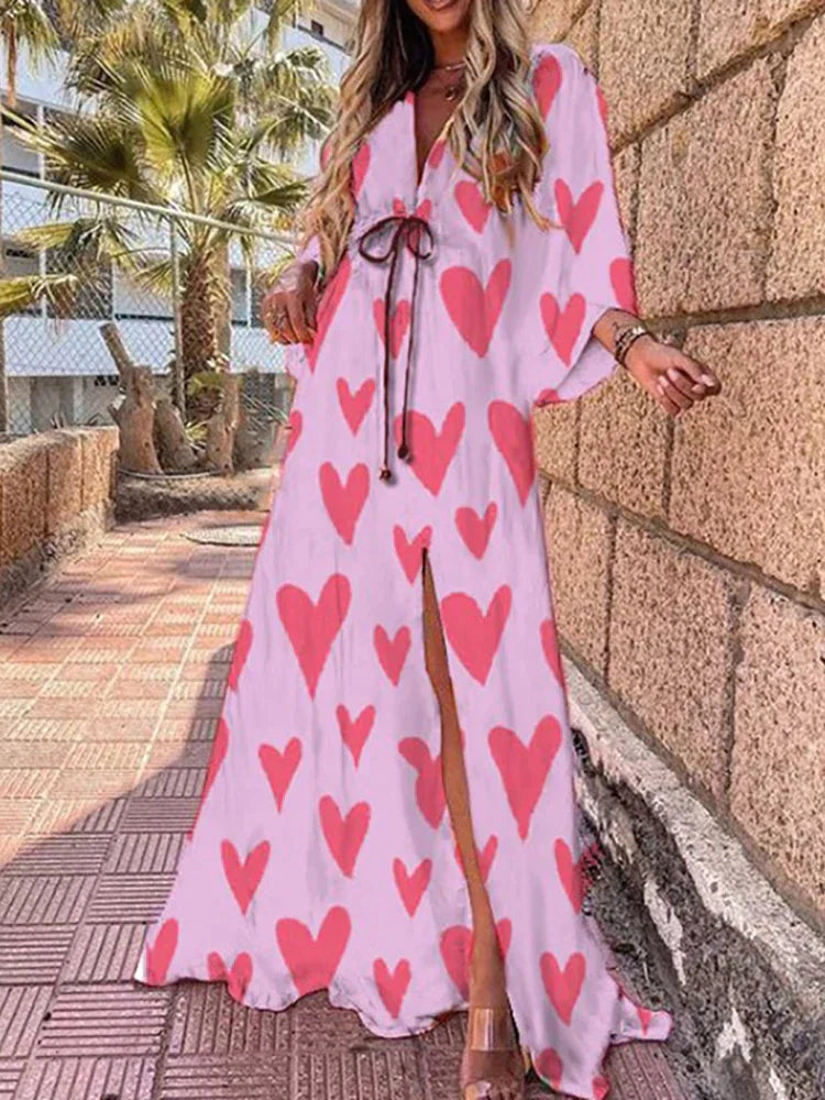 Faeelle | V-Neck Long Sleeve Wedding Guest Dress