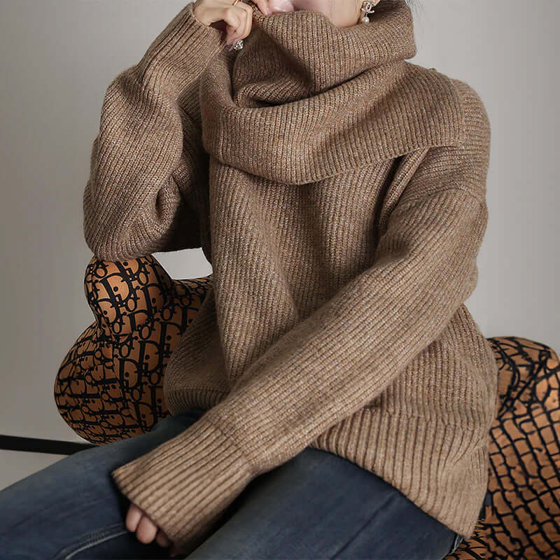 Faestine | Women's Oversized Turtleneck Jumper