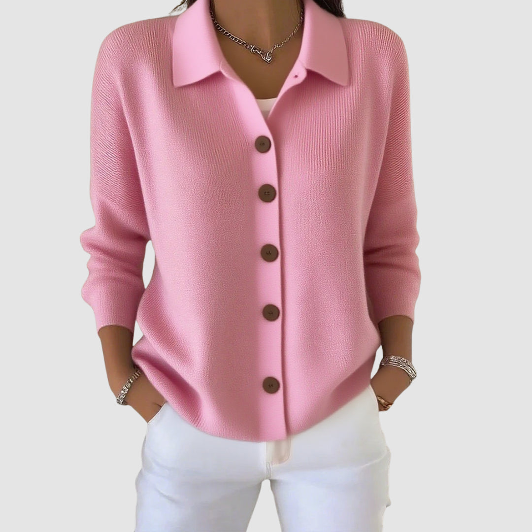 Fayeessa | Women's Knit Cozy BUTTON CARDIGAN Sweaters — 1