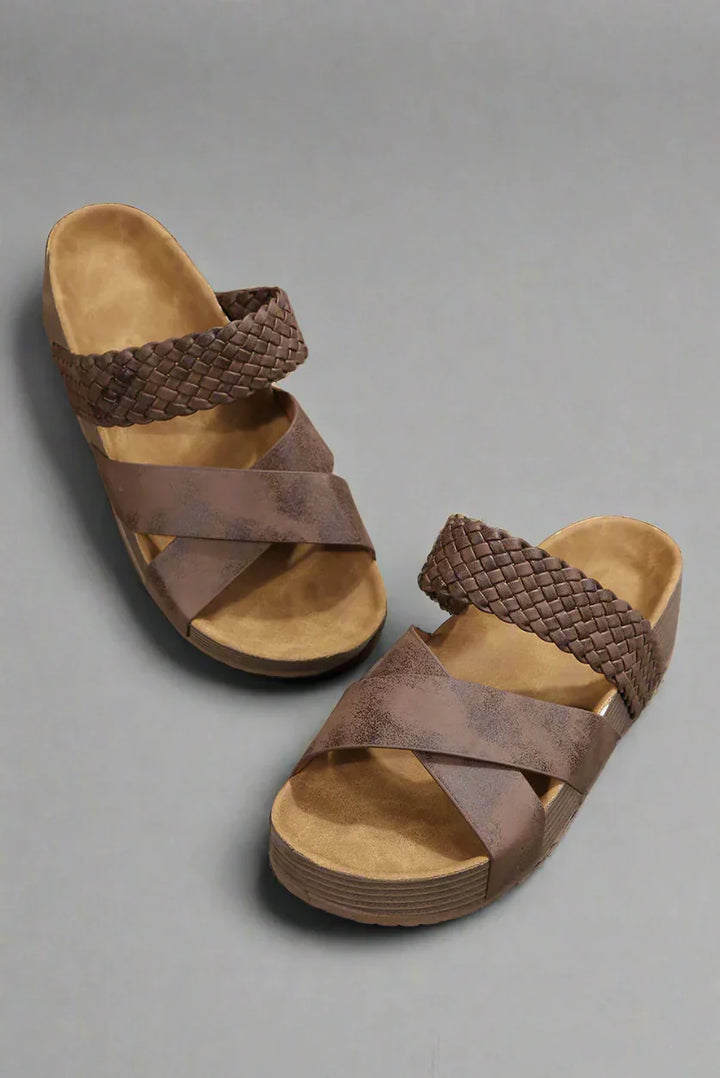 Lightweight sandals with supportive sole and casual styling.