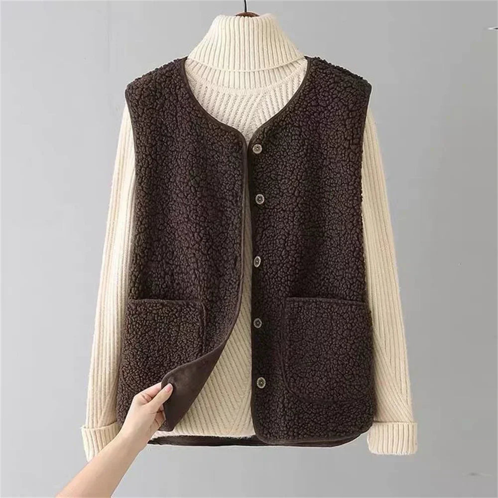 Yseneara | Women's Knit Cozy Classic Cardigan Sweaters — Brown