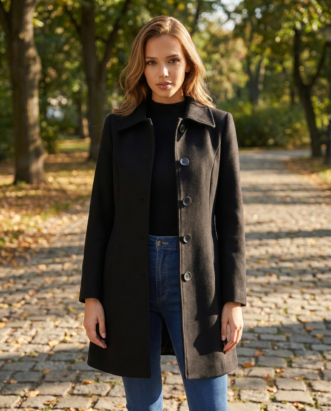 Galiaoura | Casual Stretch Single Breasted Tailored Long Coat Tops