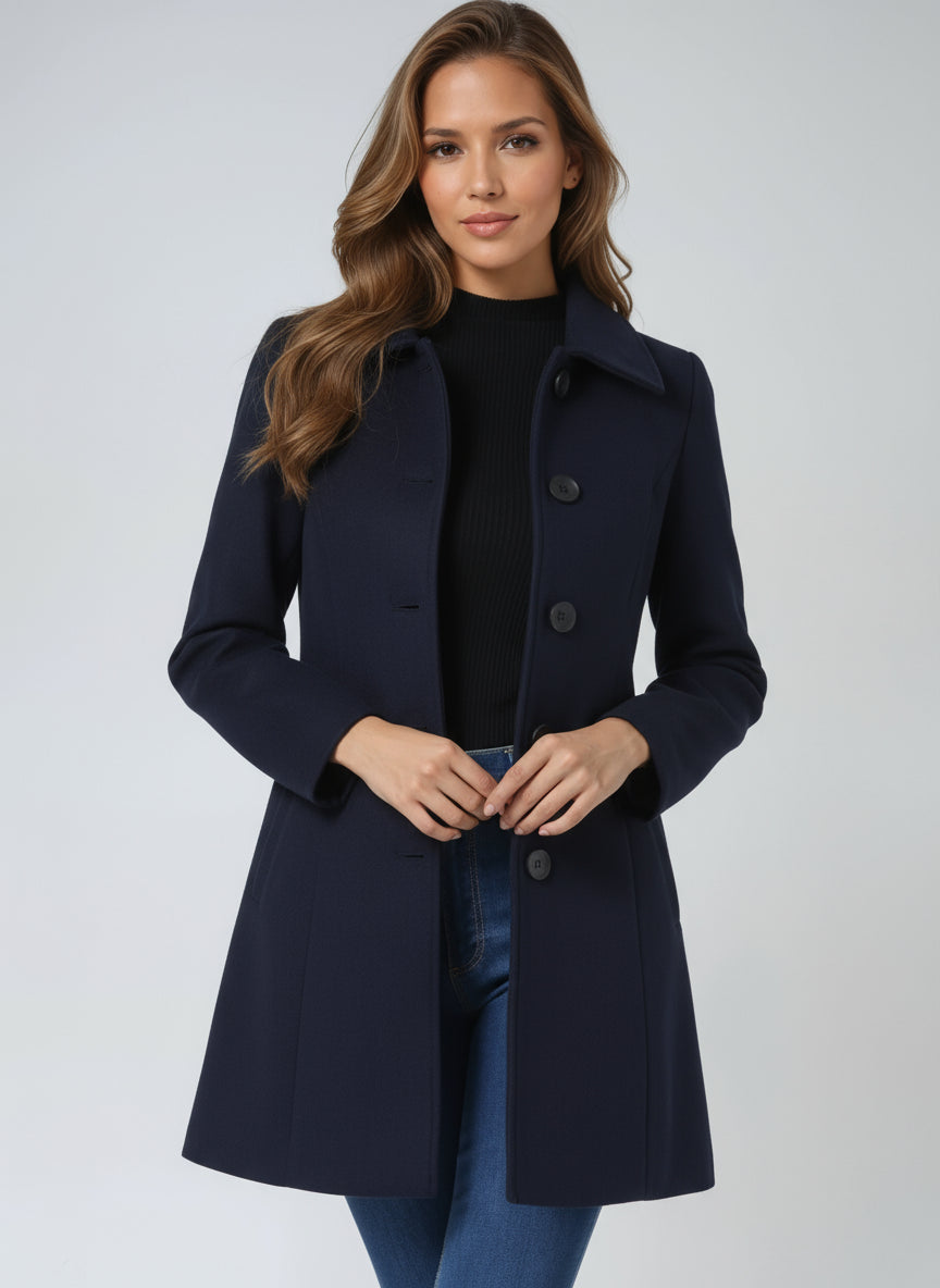 Galiaoura | Casual Stretch Single Breasted Tailored Long Coat Tops