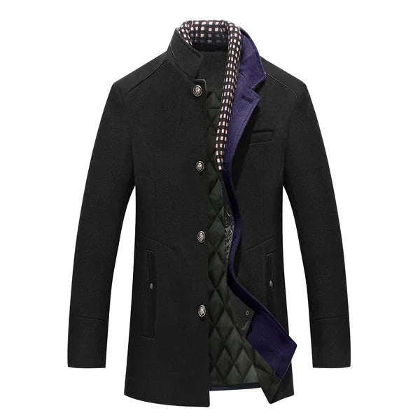 Galiawynn | Women's classic And Sophisticated Wool Coat — Black