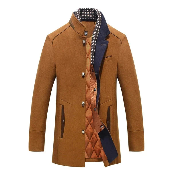 Galiawynn | Women's classic And Sophisticated Wool Coat — Brown