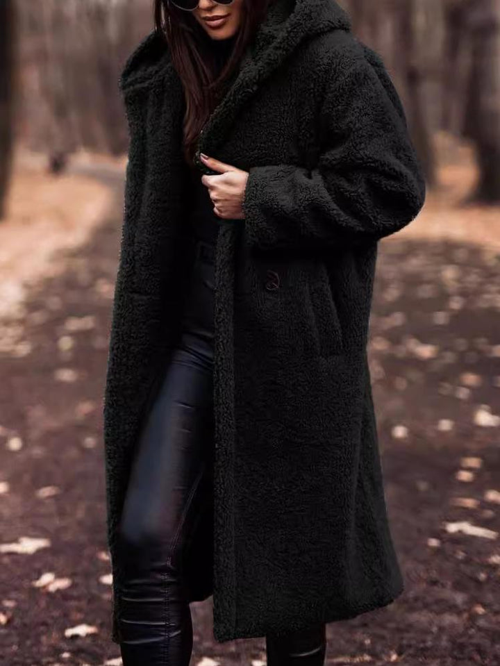 Giawen | Casual Stretch Long Teddy Coat For Tops